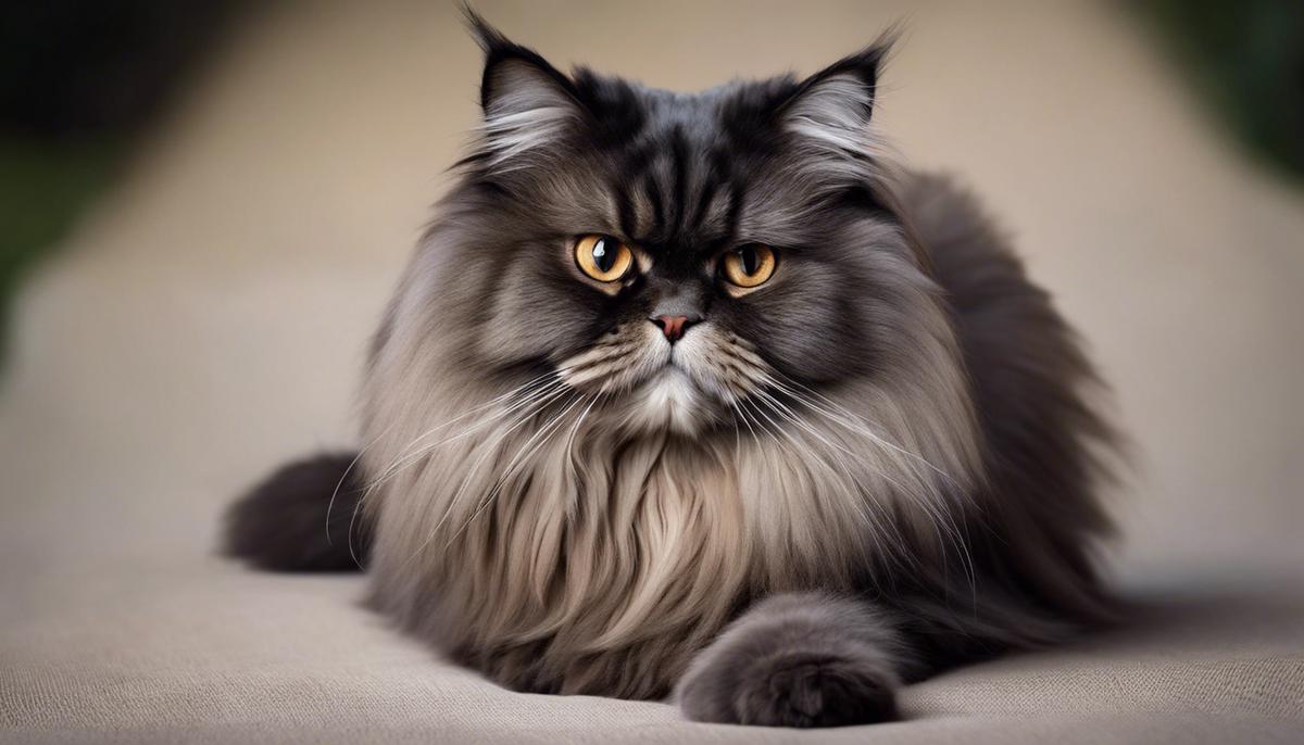 A stunning image of a Persian cat showcasing its luxurious coat and calm demeanor.